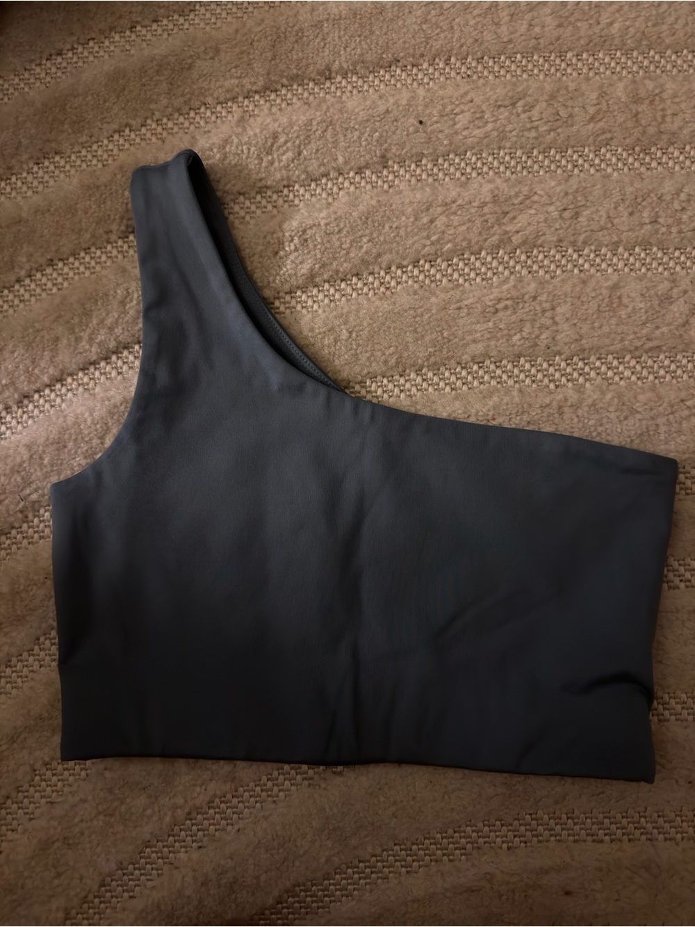 Girlfriend collective One-Shoulder blue sports bra